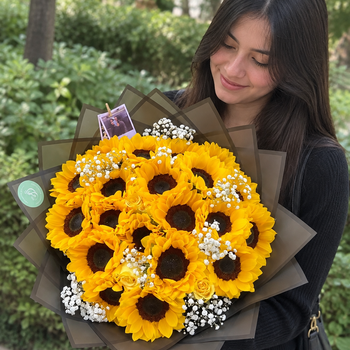 RAMO BUCHÓN GIRASOLES ELENA -FLORES AMARILLAS
