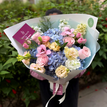 RAMO EXÓTICO PREMIUM PINTEREST -  LISIANTHUS, HORTENSIAS & MAS